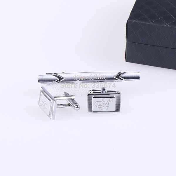 cuff links personalized silver square cufflinks and tie clip sets fashion laser engraved for men with gift box shirts 230320
cuff links personalized silver square cufflinks and tie clip sets fashion laser engraved for men with gift box shirts 230320