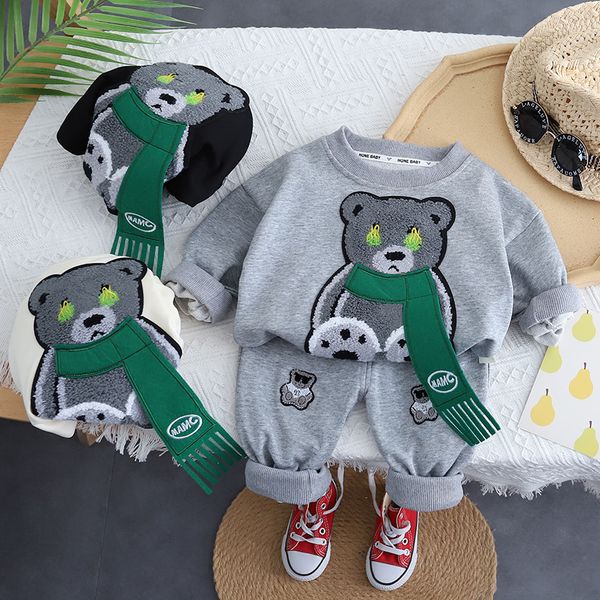 spring autumn baby boys clothes sets long sleeve cartoon bear sweatshirt pants 2pcs suits children fashion tracksuit 0-5y, White
spring autumn baby boys clothes sets long sleeve cartoon bear sweatshirt pants 2pcs suits children fashion tracksuit 0-5y, White