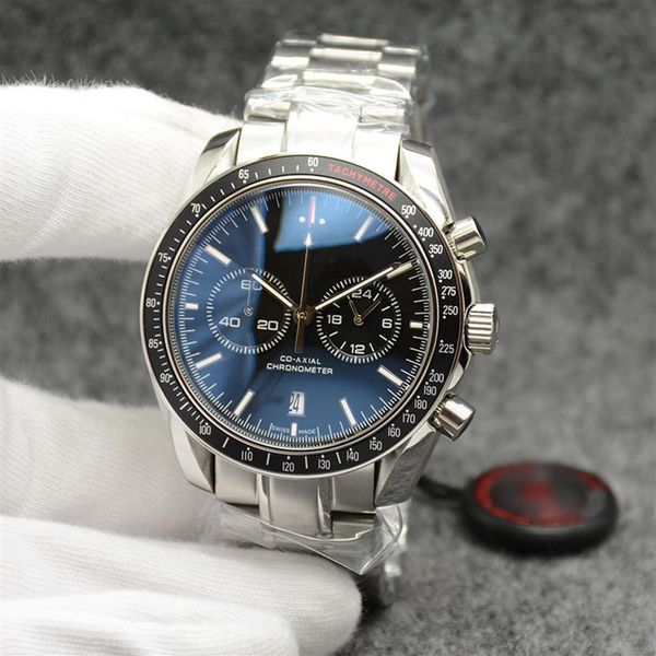 44mm quartz chronograph date mens watches two subdials stainless steel bracelet fixed bezel with a ring showing tachymeter mar281s, Slivery;brown
44mm quartz chronograph date mens watches two subdials stainless steel bracelet fixed bezel with a ring showing tachymeter mar281s, Slivery;brown