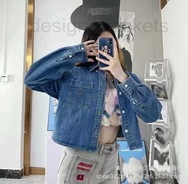 women's blouses & shirts designer pocket arc de triomphe embroidery short denim shirt wind blue wash lapel single breasted loose fit wo, White
women's blouses & shirts designer pocket arc de triomphe embroidery short denim shirt wind blue wash lapel single breasted loose fit wo, White