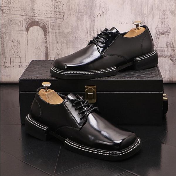 men square toe leather shoes fashion tide male designer casual shoes british style popular low men shoes black shoe d2a54
men square toe leather shoes fashion tide male designer casual shoes british style popular low men shoes black shoe d2a54