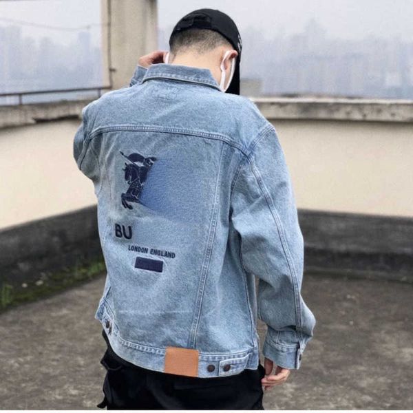 men women denim jacket tb warhorse embroidered baseball wear designer jacket fashion vintage colting mens cardigan denim coat, Black;brown
men women denim jacket tb warhorse embroidered baseball wear designer jacket fashion vintage colting mens cardigan denim coat, Black;brown