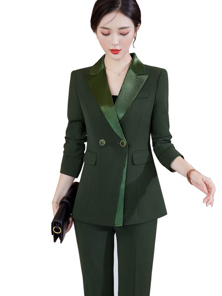 women's suits blazers fashion yellow green black women pant suit office ladies business work wear 2 piece set female long sleeve blazer, White;black
women's suits blazers fashion yellow green black women pant suit office ladies business work wear 2 piece set female long sleeve blazer, White;black