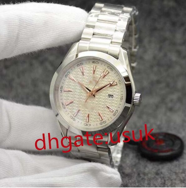 watch automatic movement blue dial aqua terra 150m limited watch 41mm ocean stainless steel sports sea mens wristwatches, Slivery;brown
watch automatic movement blue dial aqua terra 150m limited watch 41mm ocean stainless steel sports sea mens wristwatches, Slivery;brown