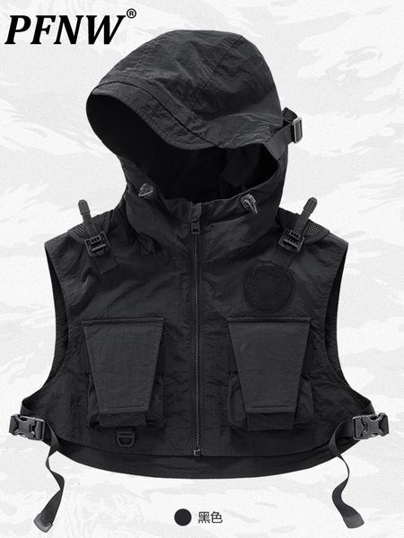 men's vests pfnw functional safari style work multi pocket hooded waistcoat couple's short half tactical fashion 12a6009 230320, Black;white
men's vests pfnw functional safari style work multi pocket hooded waistcoat couple's short half tactical fashion 12a6009 230320, Black;white