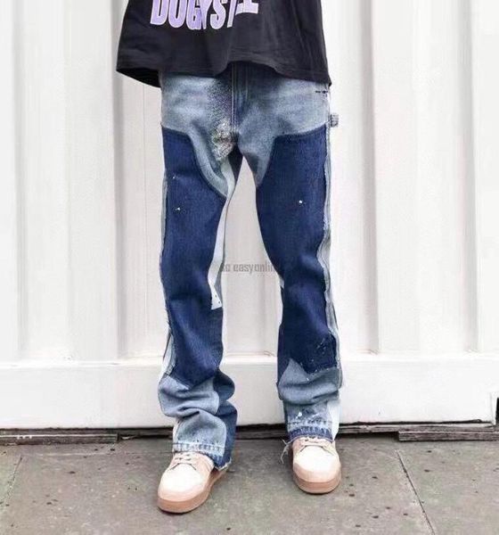 men039s jeans blue hole stacked splashing graffiti micro speaker splicing wide leg jean men stitching motorcycle pant patchwork1642165
men039s jeans blue hole stacked splashing graffiti micro speaker splicing wide leg jean men stitching motorcycle pant patchwork1642165