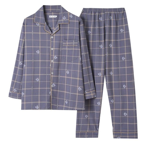 men's sleepwear spring autumn long sleeve casual plaid pajama sets for men korean loose sleepwear pyjamas male lounge homewear home clo, Black;brown
men's sleepwear spring autumn long sleeve casual plaid pajama sets for men korean loose sleepwear pyjamas male lounge homewear home clo, Black;brown