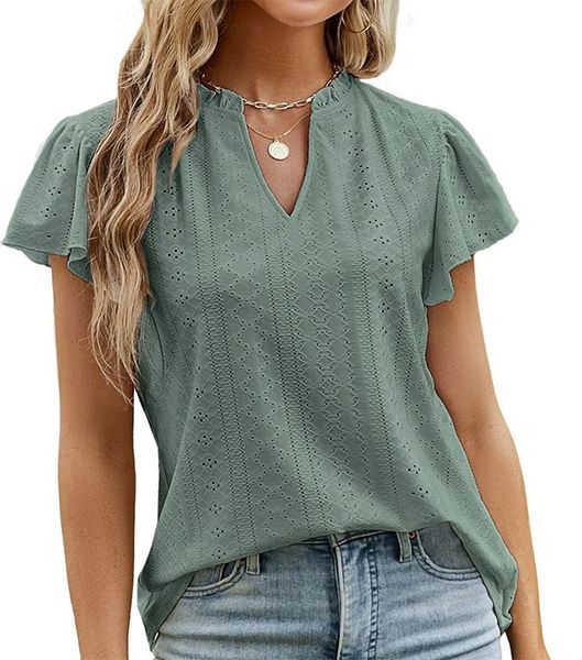 women's tshirt elegant jacquard pleated short sleeve summer basic v neck female solid color slim fit casual tees 230317, White
women's tshirt elegant jacquard pleated short sleeve summer basic v neck female solid color slim fit casual tees 230317, White