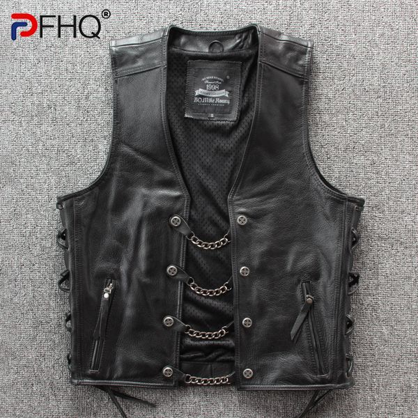 men's vests pfhq 2023 spring trendy motorcycles waistcoat stylish leather jacket pu punk sleeveless vest coat clothes 230320, Black;white
men's vests pfhq 2023 spring trendy motorcycles waistcoat stylish leather jacket pu punk sleeveless vest coat clothes 230320, Black;white