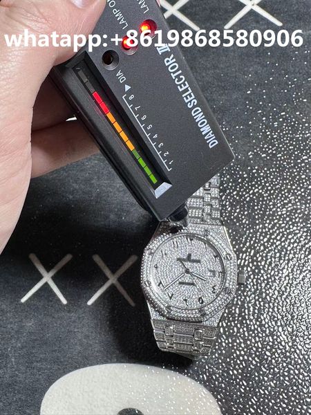 luxury mens watches moissanite mosang stone diamond watch movement watches for men montre de luxe wristwatch mechanical automatic waterproof, Slivery;brown
luxury mens watches moissanite mosang stone diamond watch movement watches for men montre de luxe wristwatch mechanical automatic waterproof, Slivery;brown
