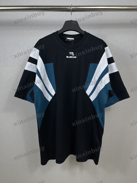 xinxinbuy men designer tee t shirt 23ss paris panelled destroyed short sleeve cotton women black white khaki oversize xs-xl, Black;brown
xinxinbuy men designer tee t shirt 23ss paris panelled destroyed short sleeve cotton women black white khaki oversize xs-xl, Black;brown