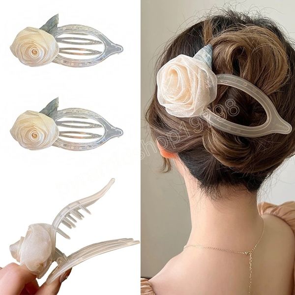 sweet rose hairpins solid color flower hair clips for girls mesh rose flower barrettes clip women hair accessories, Slivery;white
sweet rose hairpins solid color flower hair clips for girls mesh rose flower barrettes clip women hair accessories, Slivery;white