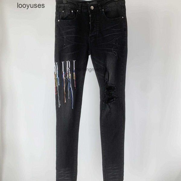 jean amires designer jeans high street black hole casual slim fitting color fluid denim pants european american trendy men 22, Blue
jean amires designer jeans high street black hole casual slim fitting color fluid denim pants european american trendy men 22, Blue