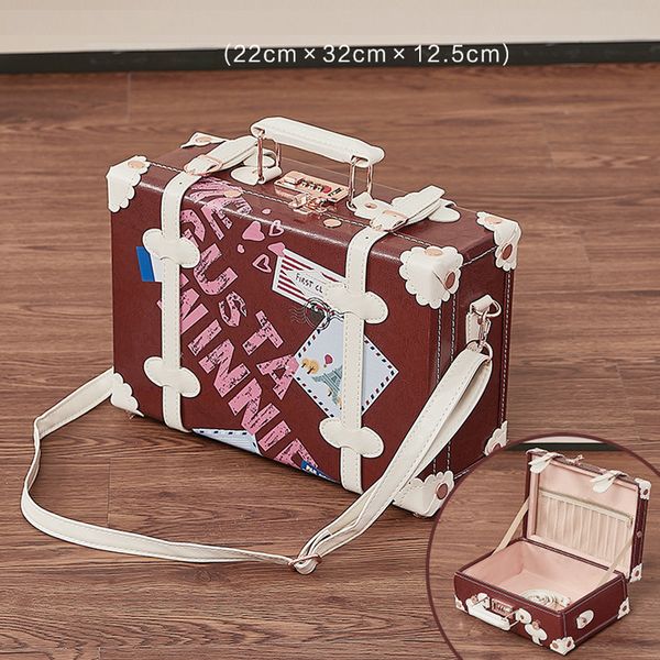 suitcases classical retro rolling luggage with cosmetic bag for women travel carry on trolley suitcase spinner wheel 13" inch 230317
suitcases classical retro rolling luggage with cosmetic bag for women travel carry on trolley suitcase spinner wheel 13" inch 230317
