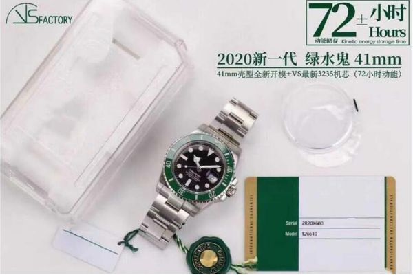 vs factory latest version 126610 sub watch clean factory green bezel black dial 3235 cal.3235 automatic 904l steel case oyster bracelet 41mm, Slivery;brown
vs factory latest version 126610 sub watch clean factory green bezel black dial 3235 cal.3235 automatic 904l steel case oyster bracelet 41mm, Slivery;brown