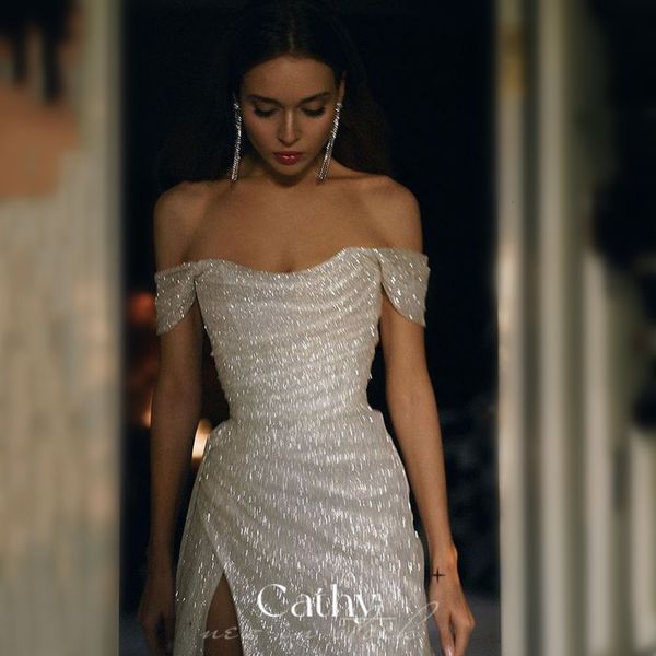 party dresses cathy glitter off the shoulder evening side split prom shiny vestidos de fiesta noche 230320, White;black
party dresses cathy glitter off the shoulder evening side split prom shiny vestidos de fiesta noche 230320, White;black
