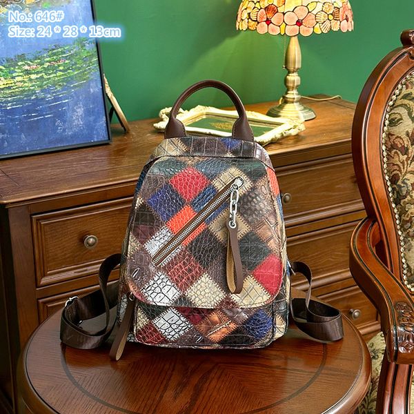 Western womens shoulder bag fashion multi-layered retro snake backpacks ethnic color matching leather backpack double zipper rhombus handbag factory outlet
Western womens shoulder bag fashion multi-layered retro snake backpacks ethnic color matching leather backpack double zipper rhombus handbag factory outlet
