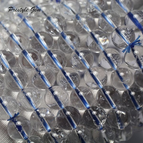beaded necklaces natural genuine crystal high smooth round beads for jewelry making bracelet 230320, Silver