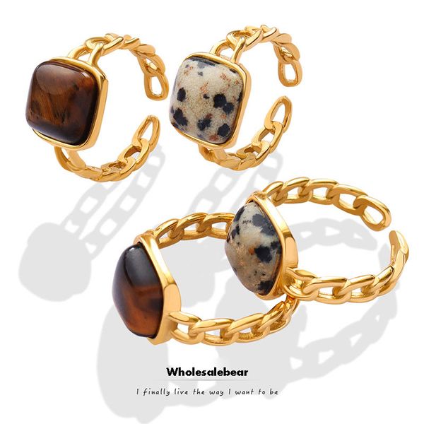 vintage band rings natural stone brown tiger eye stone inlaid geometric open cuff ring, Silver
vintage band rings natural stone brown tiger eye stone inlaid geometric open cuff ring, Silver