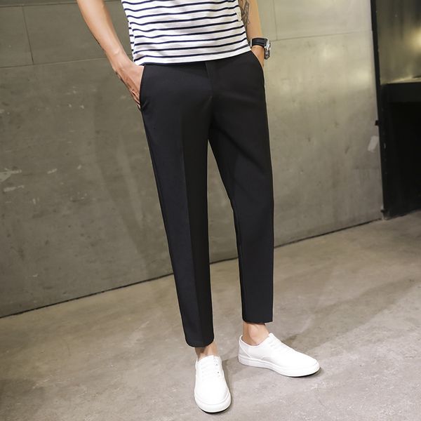 men's pants spring summer men's casual pants ankle length straight classic simplicity solid color comfortable male business pants, Black
men's pants spring summer men's casual pants ankle length straight classic simplicity solid color comfortable male business pants, Black
