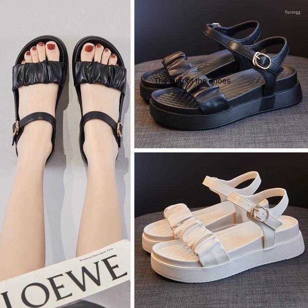 dress shoes thick soled sandals fairy wind net red ummer casual muffin flat small fragrant, Black
dress shoes thick soled sandals fairy wind net red ummer casual muffin flat small fragrant, Black