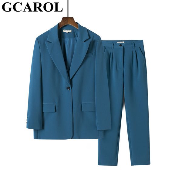 women's suits blazers gcarol women notched collar suit and guard pants 2 pcs sets formal single breasted blazer pleated trousers spring, White;black
women's suits blazers gcarol women notched collar suit and guard pants 2 pcs sets formal single breasted blazer pleated trousers spring, White;black