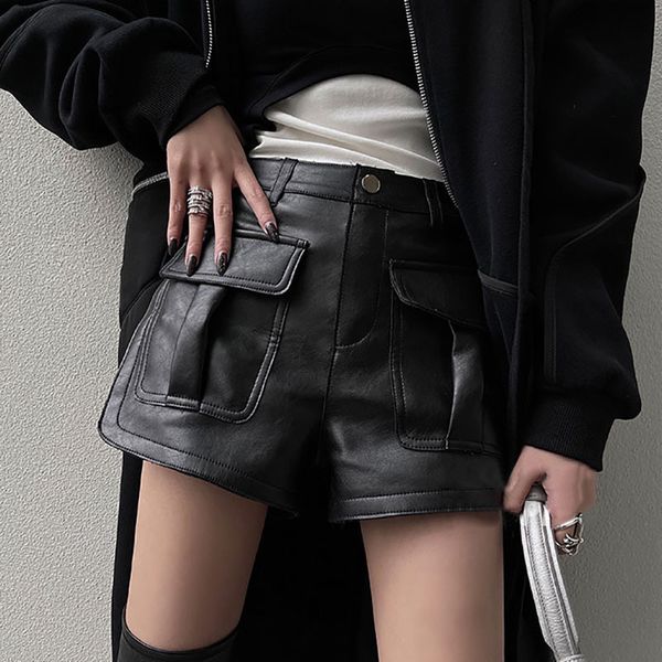 women's shorts yoloagain real leather allmatch wide leg ladies autumn winter 230320, White;black
women's shorts yoloagain real leather allmatch wide leg ladies autumn winter 230320, White;black