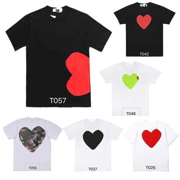 96hn fashion mens play t shirt designer red heart commes casual women s des badge garcons high quanlity ts cotton embroidery, White;black
96hn fashion mens play t shirt designer red heart commes casual women s des badge garcons high quanlity ts cotton embroidery, White;black