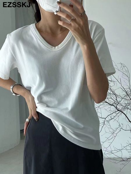 women's t-shirt cotton women's short sleeve v-neck shirts loose casual tee t-shirt women's short sleeve v-neck shirts loose c, White
women's t-shirt cotton women's short sleeve v-neck shirts loose casual tee t-shirt women's short sleeve v-neck shirts loose c, White