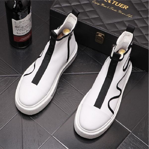 men black shoes 2023 spring new trend high platform shoes small white boots zipper boots d2a53
men black shoes 2023 spring new trend high platform shoes small white boots zipper boots d2a53