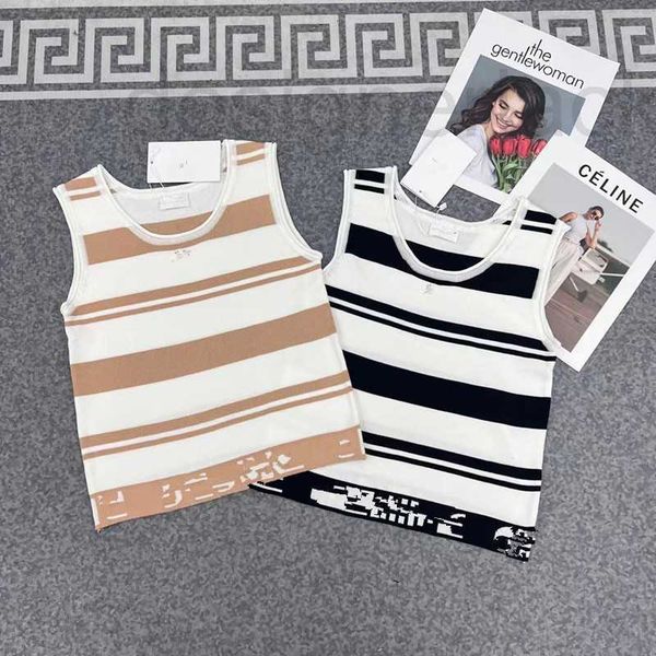 women's tanks & camis designer 23 spring/summer new slim fit striped knitted tank for women fdzk, White
women's tanks & camis designer 23 spring/summer new slim fit striped knitted tank for women fdzk, White