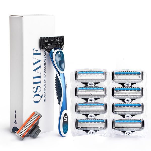 electric shavers qshave blue men shaving razor 1 handle 10 cartridges 1pc x3 blade 9pcs x5 blade 230317
electric shavers qshave blue men shaving razor 1 handle 10 cartridges 1pc x3 blade 9pcs x5 blade 230317