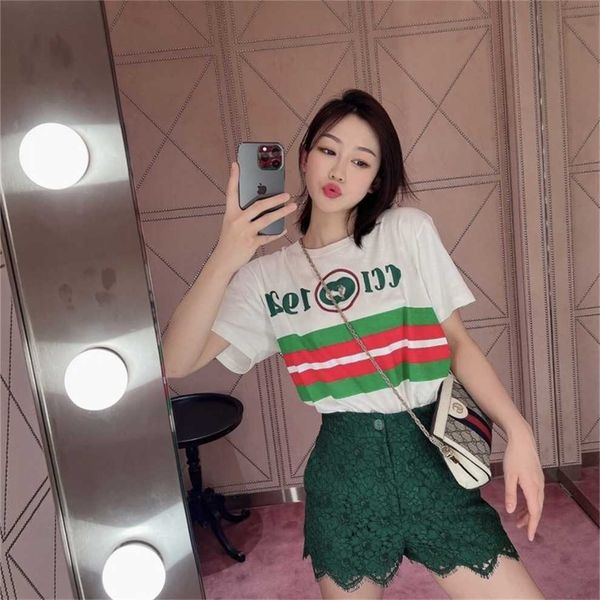 80% off factory outlet online family embroidered red and green stripe printed short sleeve women's summer loose standard rainbow t-shir, White
80% off factory outlet online family embroidered red and green stripe printed short sleeve women's summer loose standard rainbow t-shir, White