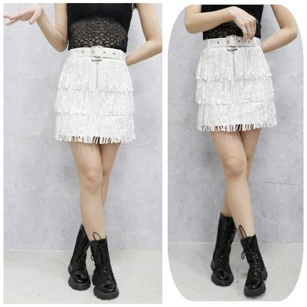 skirts heavy drilling rhinestones fringed skirt with belt womens high waist mti layer short cake, Black
skirts heavy drilling rhinestones fringed skirt with belt womens high waist mti layer short cake, Black