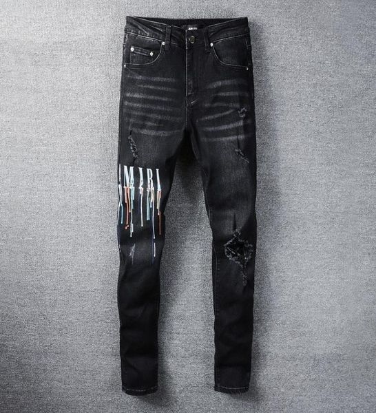 fashion brand mens jeans pencil pants amr black trousers streetwear zipper pocket striped patch hole jean for men stretch slim fee6838878, Blue
fashion brand mens jeans pencil pants amr black trousers streetwear zipper pocket striped patch hole jean for men stretch slim fee6838878, Blue