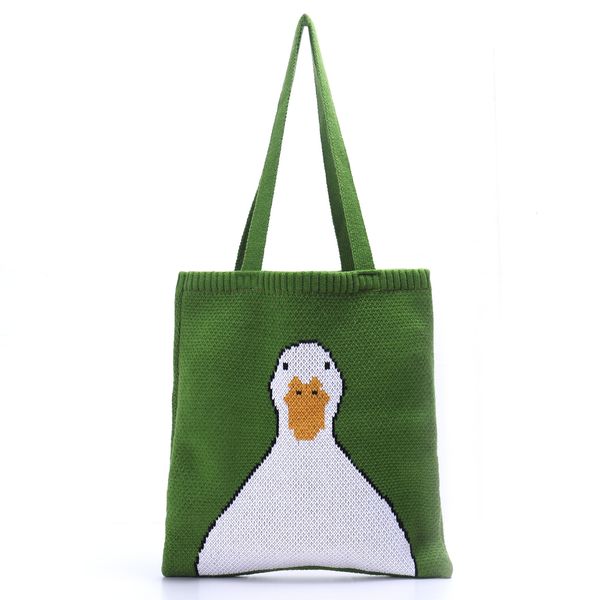 evening bags women knitting shoulder cute duck ladies cartoons handbag casual tote literary bookbag wool shopping bag for girls 230320
evening bags women knitting shoulder cute duck ladies cartoons handbag casual tote literary bookbag wool shopping bag for girls 230320