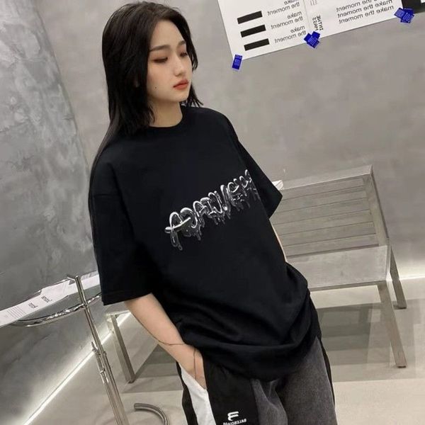 women's t-shirt 131054 22 spring and summer dissolving letters pure cotton loose short sleeve t-shirt for men and women 230320, White
women's t-shirt 131054 22 spring and summer dissolving letters pure cotton loose short sleeve t-shirt for men and women 230320, White