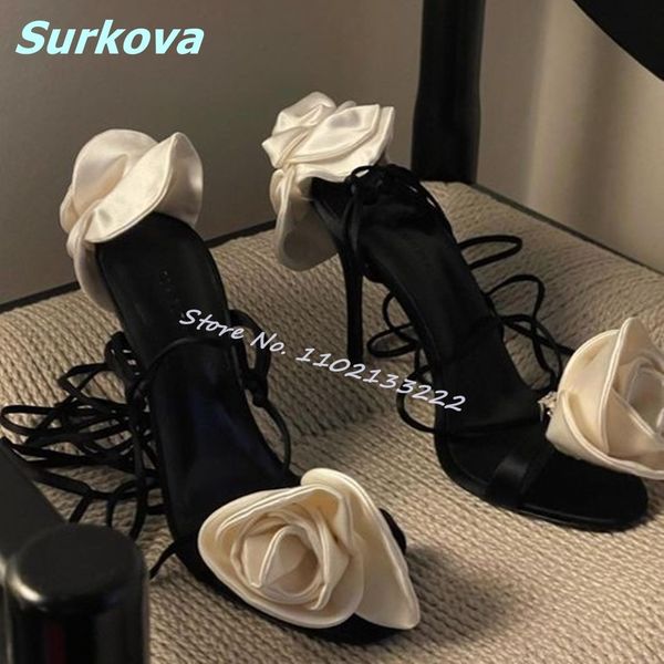 sandals white silk flower open toe cross strap thin high heel summer fashion mixed colors women shoes party dress stilettos 230320, Black
sandals white silk flower open toe cross strap thin high heel summer fashion mixed colors women shoes party dress stilettos 230320, Black