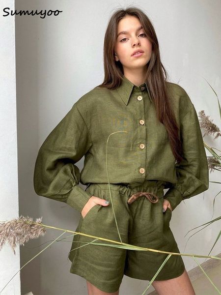 womens two piece pants sumuyoo summer cotton linen vacation outfits woman casual lapel shirt 2 pieces set high wasit shorts loose green suit, White
womens two piece pants sumuyoo summer cotton linen vacation outfits woman casual lapel shirt 2 pieces set high wasit shorts loose green suit, White