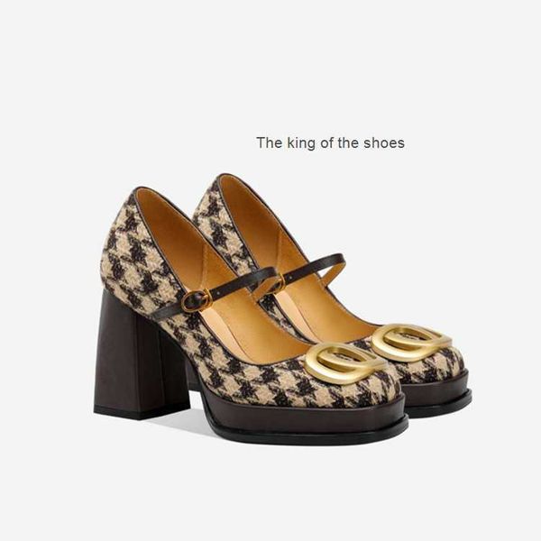 thousand bird checker small fragrant single shoes new mary jane shoes shallow heels square heels, Black
thousand bird checker small fragrant single shoes new mary jane shoes shallow heels square heels, Black