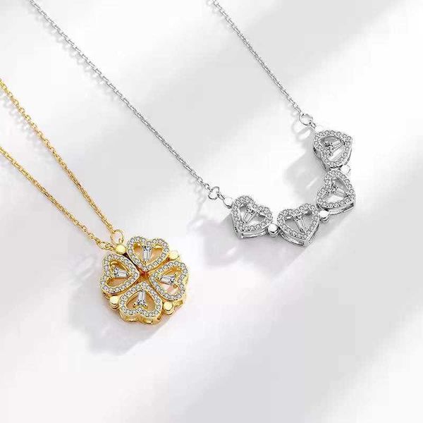 pendant necklaces strands strings clover necklace lucky love detachable pendant a multi wearing temperament fashion sense four heart connect, Silver
pendant necklaces strands strings clover necklace lucky love detachable pendant a multi wearing temperament fashion sense four heart connect, Silver