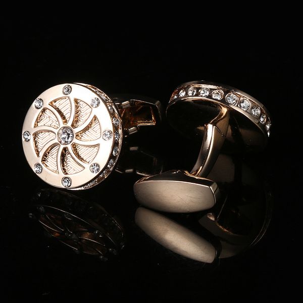 cuff links round wheel shaped belt drill men's cufflinks french sleeve nails real gold plated rose copper luxury jewelry 230320, Silver
cuff links round wheel shaped belt drill men's cufflinks french sleeve nails real gold plated rose copper luxury jewelry 230320, Silver