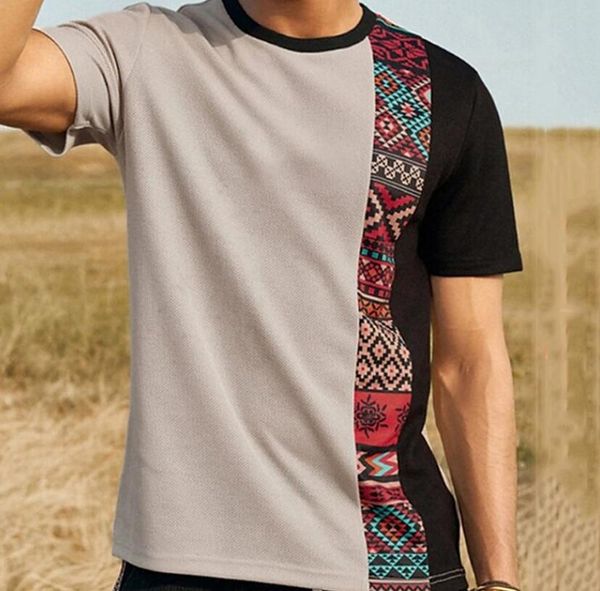 patchwork shirt simple men's t shirt striped print short sleeve sweatshirt summer cotton pullover oversized breathable tees size xs-6x, White;black
patchwork shirt simple men's t shirt striped print short sleeve sweatshirt summer cotton pullover oversized breathable tees size xs-6x, White;black