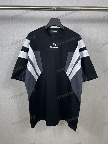 xinxinbuy men designer tee t shirt 23ss paris panelled destroyed short sleeve cotton women black white khaki oversize xs-l, Black;brown
xinxinbuy men designer tee t shirt 23ss paris panelled destroyed short sleeve cotton women black white khaki oversize xs-l, Black;brown