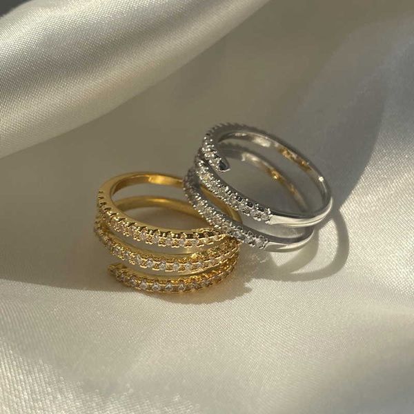 band rings multiple layers rings for women new designer high-grade adjustable geometry line ring for teen girl fashion jewelry g230317, Silver
band rings multiple layers rings for women new designer high-grade adjustable geometry line ring for teen girl fashion jewelry g230317, Silver