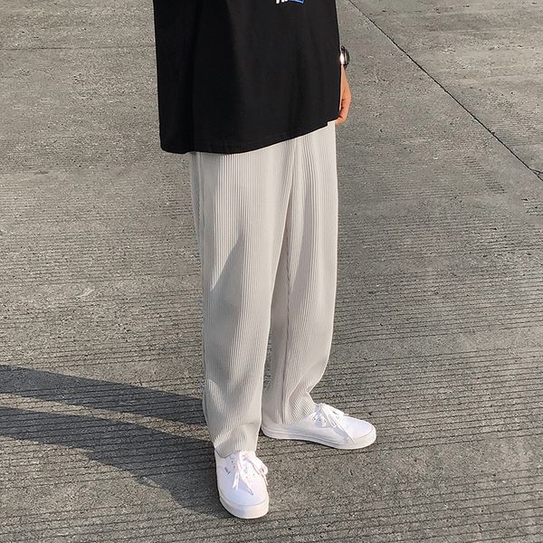 men's pants pleated straight pants men's fashion elastic waist casual pants men streetwear loose ice silk trousers mens wide leg p, Black
men's pants pleated straight pants men's fashion elastic waist casual pants men streetwear loose ice silk trousers mens wide leg p, Black