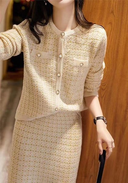 women's knits tees herstory suit autumn temperament cardigan slim bag skirt and knitted twopiece 230320, White
women's knits tees herstory suit autumn temperament cardigan slim bag skirt and knitted twopiece 230320, White