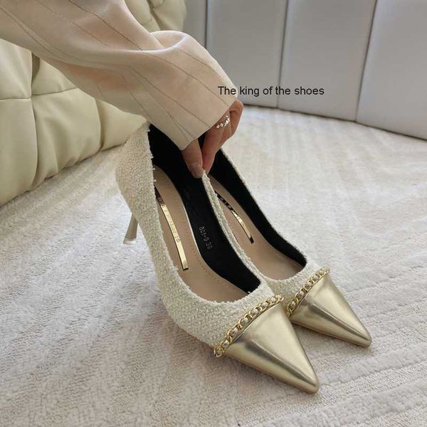 small fragrant wind pointed single lining naked high heels women's 2023 new spring and autumn french cut men's thin heels wedding, Black
small fragrant wind pointed single lining naked high heels women's 2023 new spring and autumn french cut men's thin heels wedding, Black