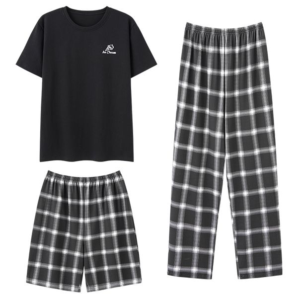 men's sleepwear men pajamas sets short pantslong pants 3pc/set summer casual tracksuit modal pyjamas male big yards l-xxxxl pijamas hom, Black;brown
men's sleepwear men pajamas sets short pantslong pants 3pc/set summer casual tracksuit modal pyjamas male big yards l-xxxxl pijamas hom, Black;brown