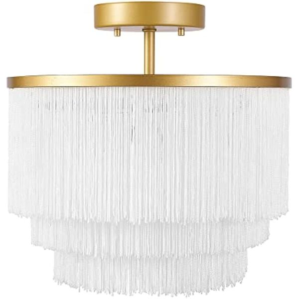 globe electric novogratz x 65892 1-light flush mount ceiling light, matte gold, white fabric fringe shade
globe electric novogratz x 65892 1-light flush mount ceiling light, matte gold, white fabric fringe shade